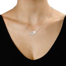 Load image into Gallery viewer, "Amy"Style 14k Gold Personalized  Swarovski Inlay Name Necklace Adjustable