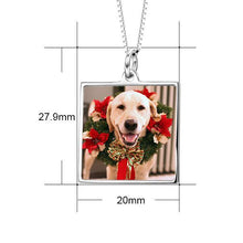 Load image into Gallery viewer, 14K Gold Personalized Color Photo Necklace Adjustable 16”-20”