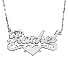 Load image into Gallery viewer, "Rachel" Personalized Middle Heart Name Necklace Adjustable