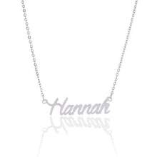 Load image into Gallery viewer, "Hannah"-925 Sterling Silver Personalized Name Necklace Adjustable Chain 16"-20"