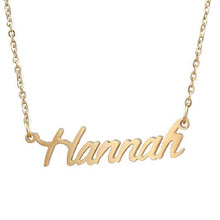 Load image into Gallery viewer, "Hannah"-925 Sterling Silver Personalized Name Necklace Adjustable Chain 16"-20"