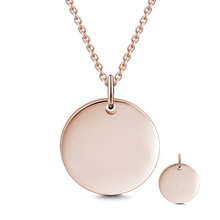 Load image into Gallery viewer, 14K Gold Personalized Engravable Hang Tag Necklace Adjustable 16”-20”