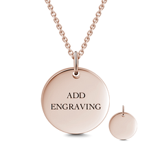 Load image into Gallery viewer, 14K Gold Personalized Engravable Hang Tag Necklace Adjustable 16”-20”