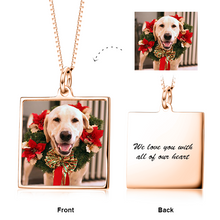 Load image into Gallery viewer, 14K Gold Personalized Color Photo Necklace Adjustable 16”-20”