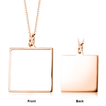 Load image into Gallery viewer, 14K Gold Personalized Color Photo Necklace Adjustable 16”-20”