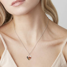 Load image into Gallery viewer, 14K Gold Customize Your Color Photo&amp;Text in Love Heart Pendant Necklace
