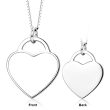 Load image into Gallery viewer, 14K Gold Customize Your Color Photo&amp;Text in Love Heart Pendant Necklace