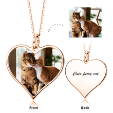 Load image into Gallery viewer, 14K Gold Personalized Color Photo Necklace Adjustable 16”-20”