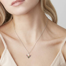 Load image into Gallery viewer, 14K Gold Customize Your Color Photo and Engraved Text in Love Heart Pendant Necklace-Platinum/Yellow Gold/Rose Gold