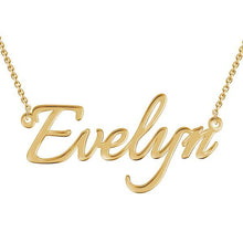 Load image into Gallery viewer, "Evelyn"Style Personalized Name Necklace Adjustable 16”-20”