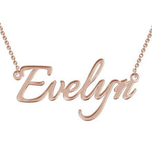 Load image into Gallery viewer, "Evelyn"Style Personalized Name Necklace Adjustable 16”-20”