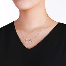 Load image into Gallery viewer, "Evelyn"Style Personalized Name Necklace Adjustable 16”-20”