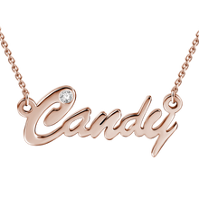 Load image into Gallery viewer, "Candy" Personalized CZ Inlay Name Necklace
