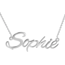 Load image into Gallery viewer, "Sophie"Style 10K/14K  Gold Personalized Name Necklace Adjustable 16”-20”- White Gold/Yellow Gold/Rose Gold