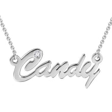 Load image into Gallery viewer, "Candy" Personalized CZ Inlay Name Necklace