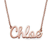 Load image into Gallery viewer, "Chloe" 925 Sterling Silver Personalized Cursive Name Necklace Adjustable 16”-20”