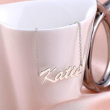 Load image into Gallery viewer, "Katie" Style Adjustable Chain 925 Sterling Silver Personalized Name Necklace