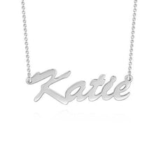 Load image into Gallery viewer, "Katie" Style Adjustable Chain 925 Sterling Silver Personalized Name Necklace