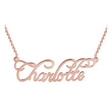 Load image into Gallery viewer, "Charlotte" Style 14K Personalized Name Necklace Adjustable 16”-20”