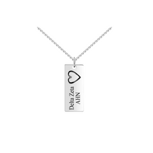 Load image into Gallery viewer, 14K Gold Memories Personalized Bar Necklace-Adjustable 16”-20”-White Gold/Yellow Gold/Rose Gold