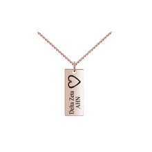 Load image into Gallery viewer, 14K Gold Memories Personalized Bar Necklace-Adjustable 16”-20”-White Gold/Yellow Gold/Rose Gold