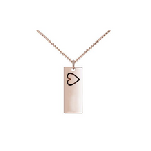 Load image into Gallery viewer, 14K Gold Memories Personalized Bar Necklace-Adjustable 16”-20”-White Gold/Yellow Gold/Rose Gold