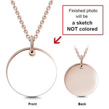 Load image into Gallery viewer, 14K Gold Personalized Engraved Adjustable 16”-20” Photo Necklace