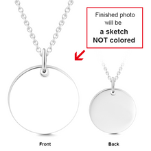 Load image into Gallery viewer, 14K Gold Personalized Engraved Adjustable 16”-20” Photo Necklace