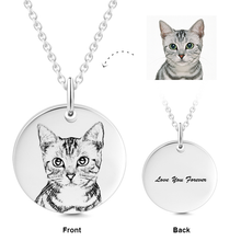 Load image into Gallery viewer, 14K Gold Personalized Engraved Adjustable 16”-20” Photo Necklace