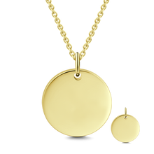 Load image into Gallery viewer, 14K Gold Personalized Engravable Hang Tag Necklace Adjustable 16”-20”