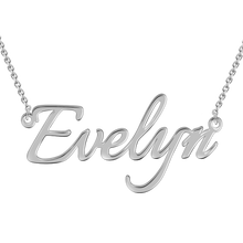 Load image into Gallery viewer, "Evelyn"Style Personalized Name Necklace Adjustable 16”-20”