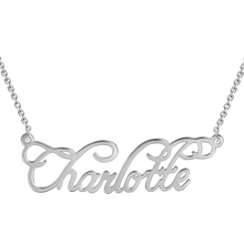Load image into Gallery viewer, "Charlotte" Style 14K Personalized Name Necklace Adjustable 16”-20”